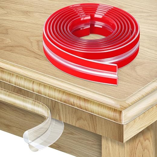 Clear Corner Protectors,Corner Protector Baby Proofing,Furniture Corner Guard & Edge Safety Bumpers, 20ft(6M) Soft Edge Protector with Upgraded Pre-Taped Strong Adhesive for Furniture&Sharp Corners