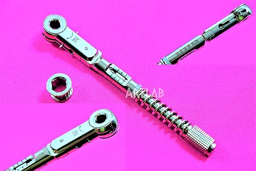 Miniatura 9 de artlab Juego de trinquete y llave dinamométrica para implantes dentales de primera calidad, 10-50 Ncm, con destornilladores, acero inoxidable