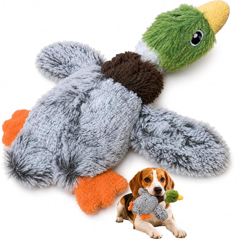 Brinquedo para Cachorro com Apito Pato de Pelúcia ME GUSTA SHOP para Pequenos e Filhotes, 1 unidade