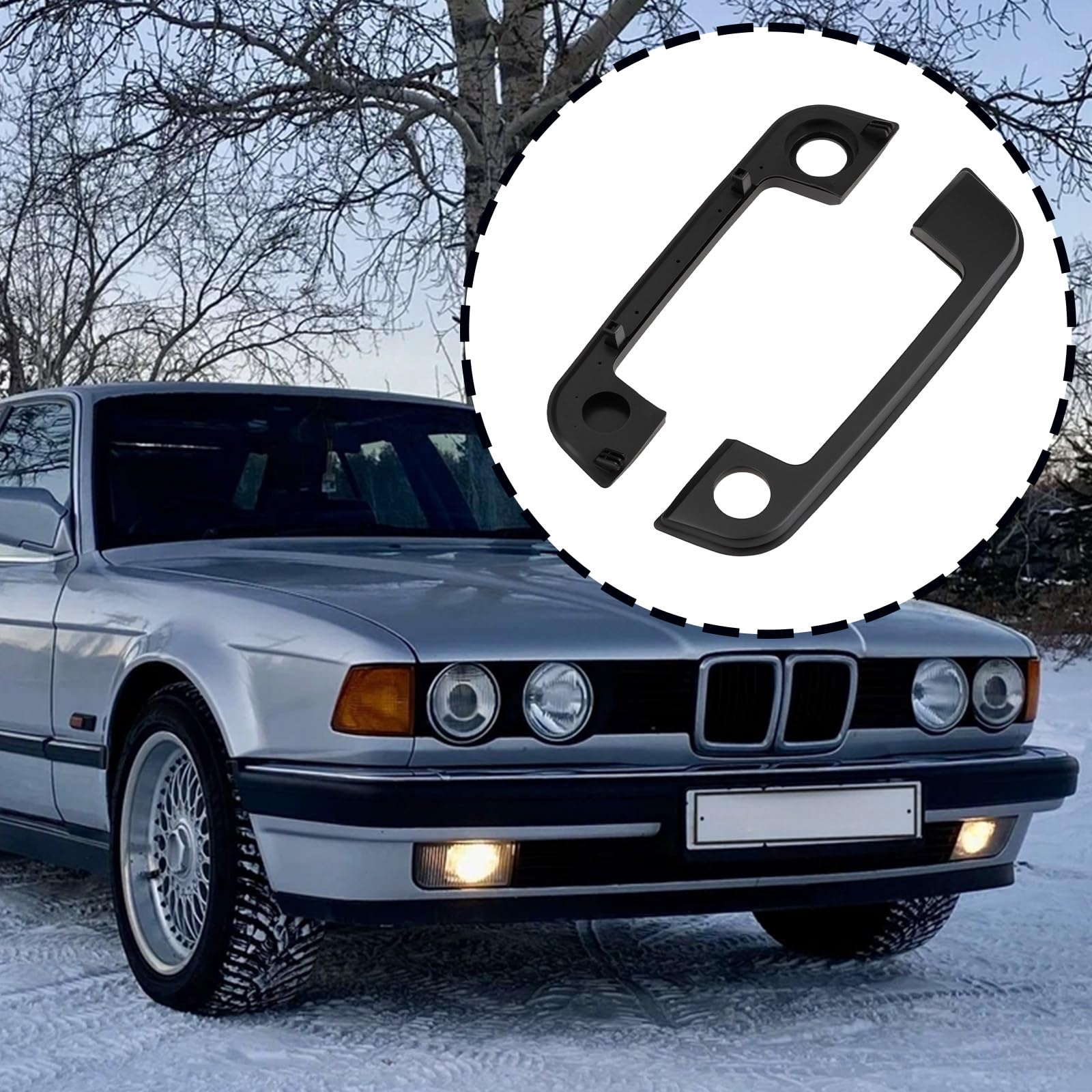 SG Store Osłona na klamkę drzwi przednich zewnętrznych LH+RH z uszczelką 51218122441 51218122442 kompatybilna z BMW E32 E34 E36