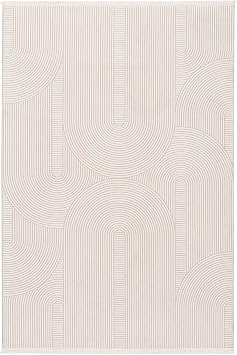 Farahan Beyaz Geometrik Tozumaz Salon Koridor Balkon Teras Bahçe Oturma Odası Halısı A0861A, 60 x 100