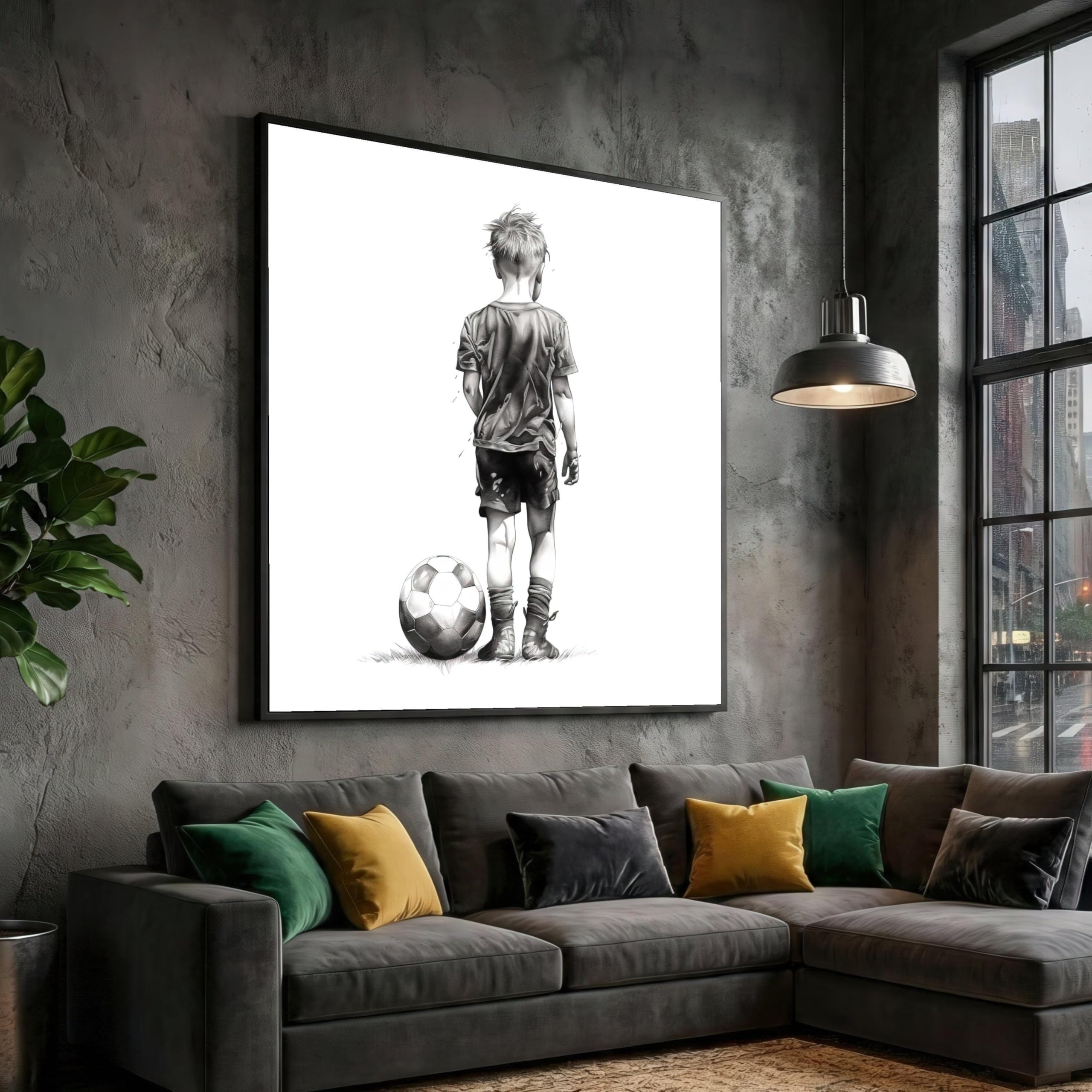 Tableau sur toile de football enfant pour créer une chambre d'ado sportive et esthétique - 8
