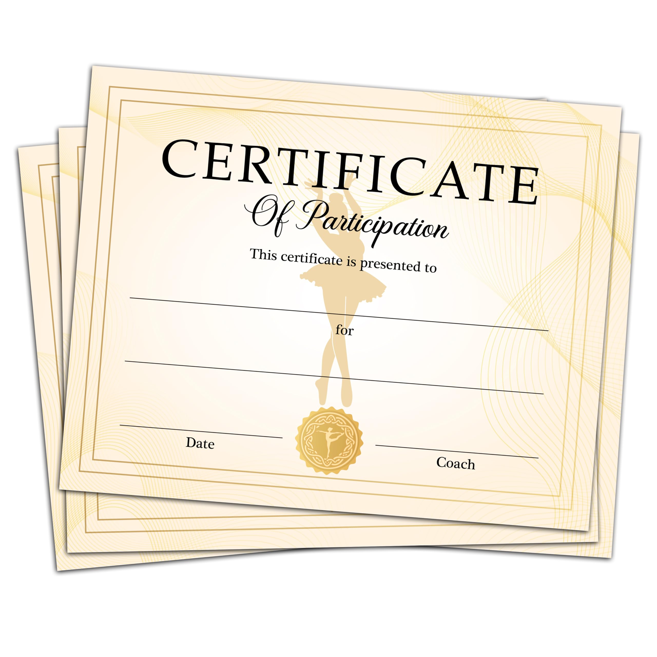 Dance Participation Certificate, 25 Pcs Dance Award Certificates, Ballet Team Competition Awards Gifts for Students, School Graduation Gifts