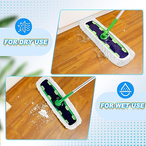 Miniatura 6 de KEEPOW Recambios húmedos reutilizables XL compatibles con Swiffer Sweeper XL, paños de barrido secos XL, paños de trapeador húmedos, almohadillas de