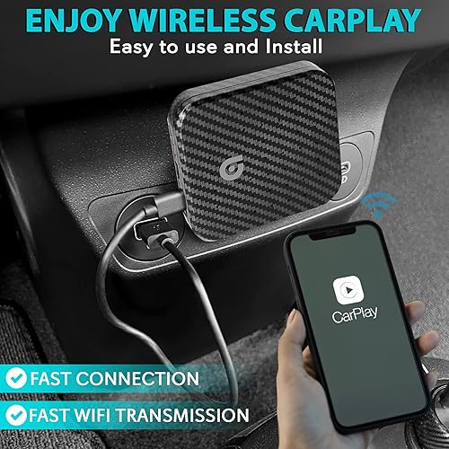 Miniatura 3 de Pyle Caja de video multimedia inalámbrica CarPlay Android Auto, 4GB RAM 64GB ROM, 2.4GHz, 5GHz Dual Band WiFi BT, Octa Core 64Bit, 4K Full HD,