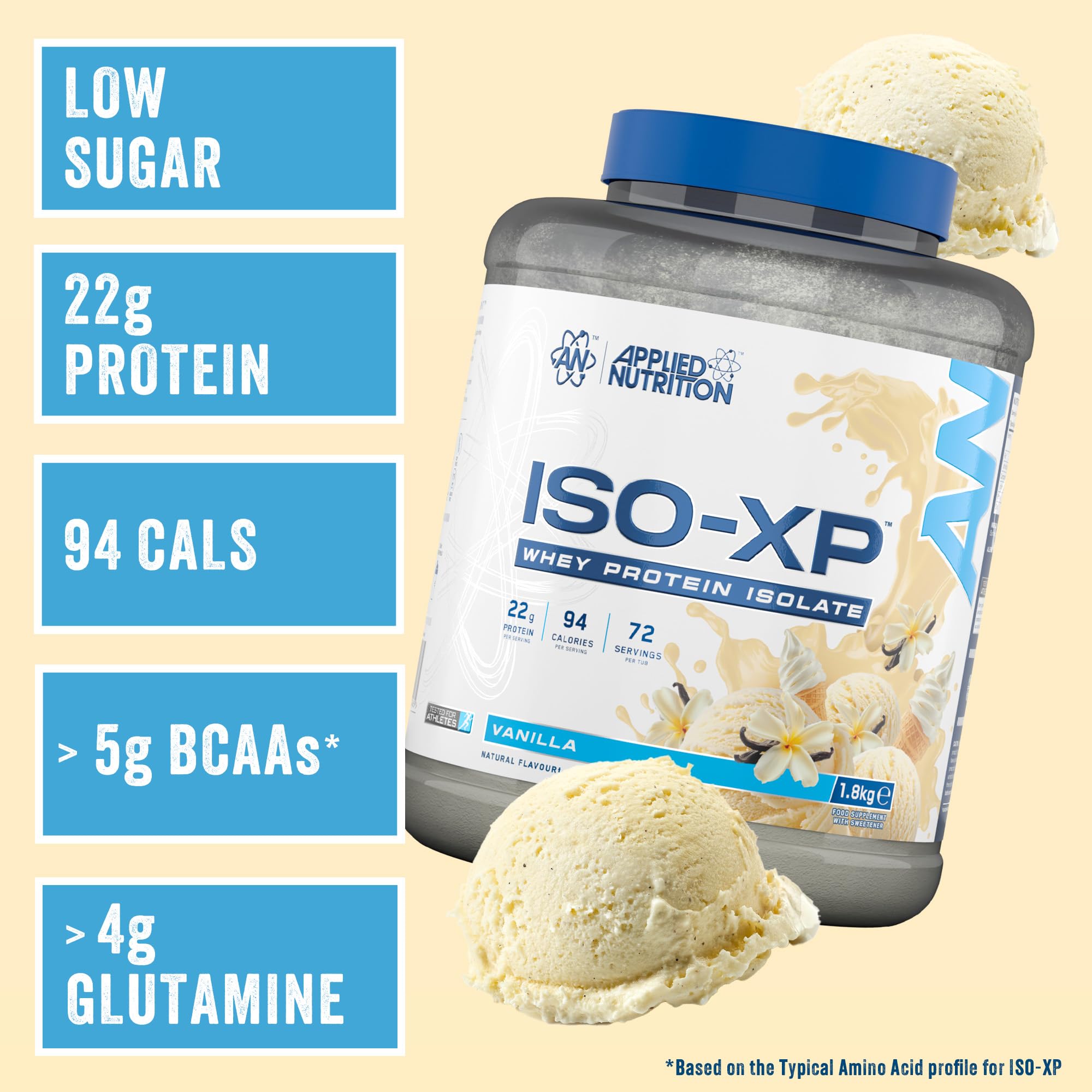 Applied Nutrition Iso-XP (1800g) Vanilla - Białka - Izolat białka serwatkowego
