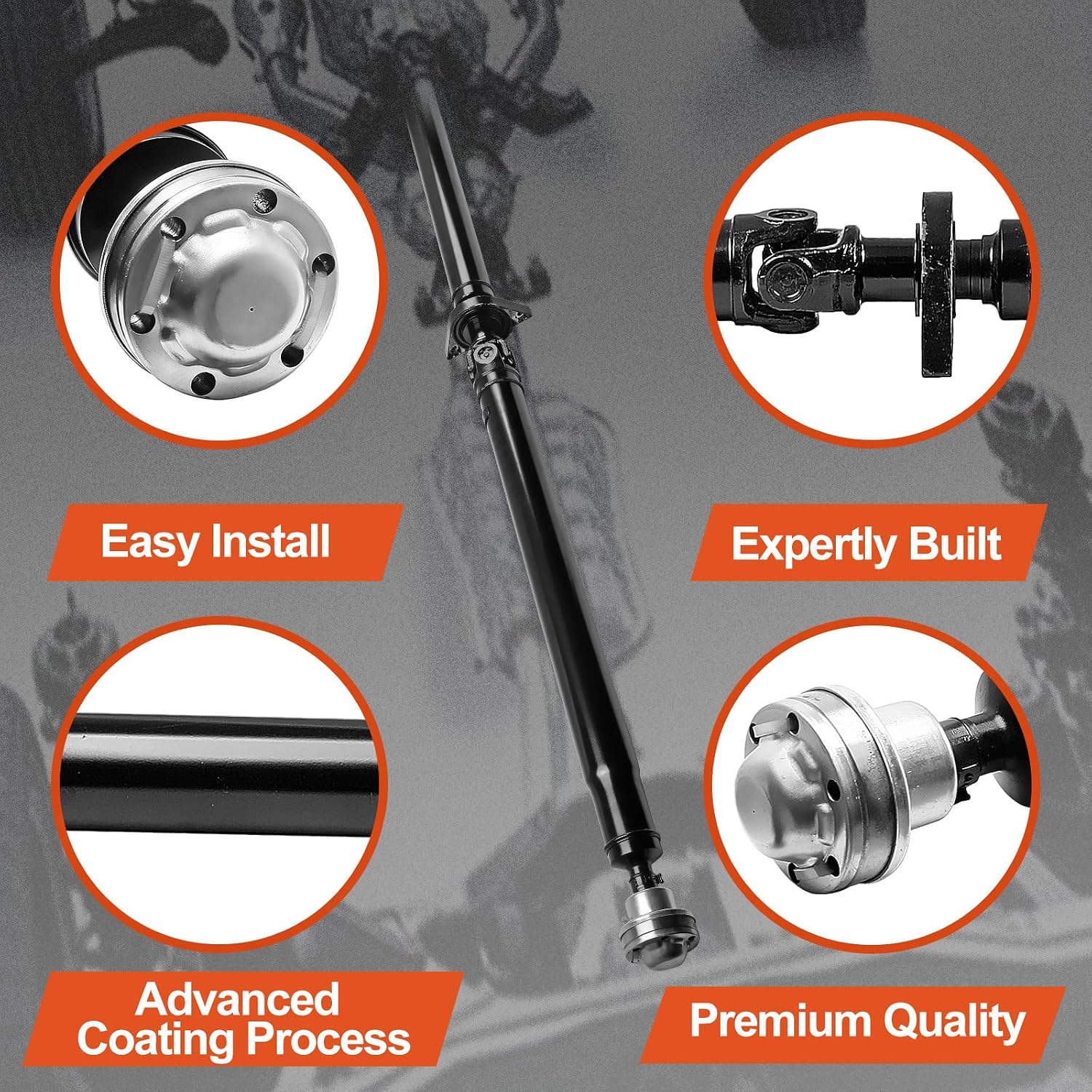 EJ7Z4R602D Rear Complete Drive Shaft Prop Shaft Driveshaft Assembly Compatible with Ford Escape 2013-2018 & Lincoln MKC 2015-2018, Sport Utility, AWD, Replace OE EJ7Z-4R602-D