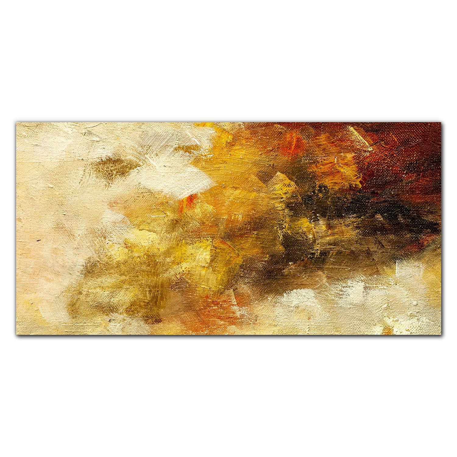 Tableau en verre luxe 100x50cm impression texture de toile - 8