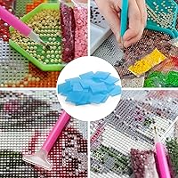 Vista 5 de 80 piezas de arcilla de pegamento de pintura de diamante, cera de arcilla colorida para bordar, juego de pintura de punto de cruz, herramienta