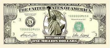 American Art Classics Pack of 50 - Traditional Million Dollar Bills - Not Real Currency