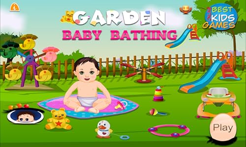 Kids Game: Garden Baby Bathing