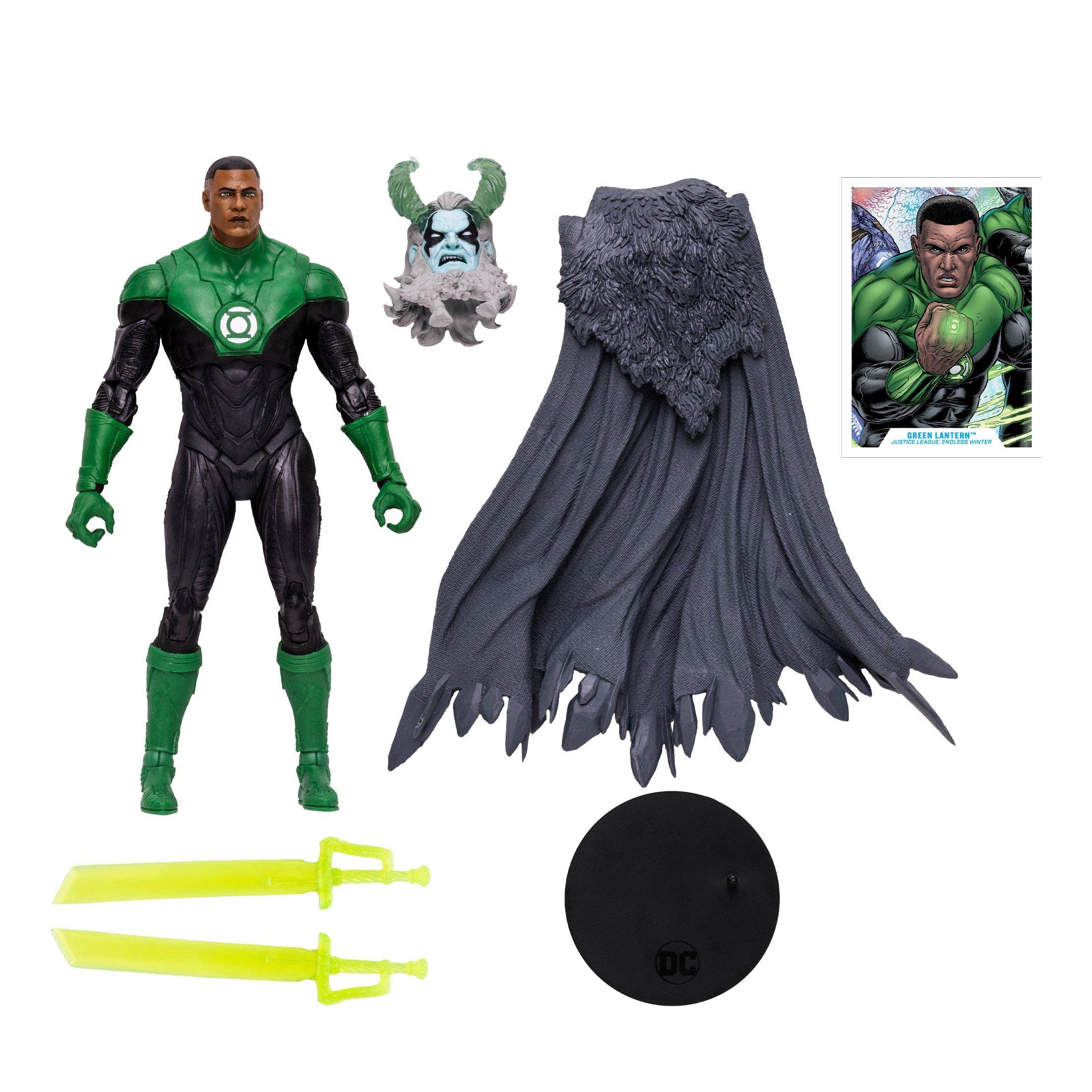 McFarlane Toys, 7-Inch DC Endless Winter Green Lantern (John Stewart) Action Figure with 22 Moving Parts - Image 2