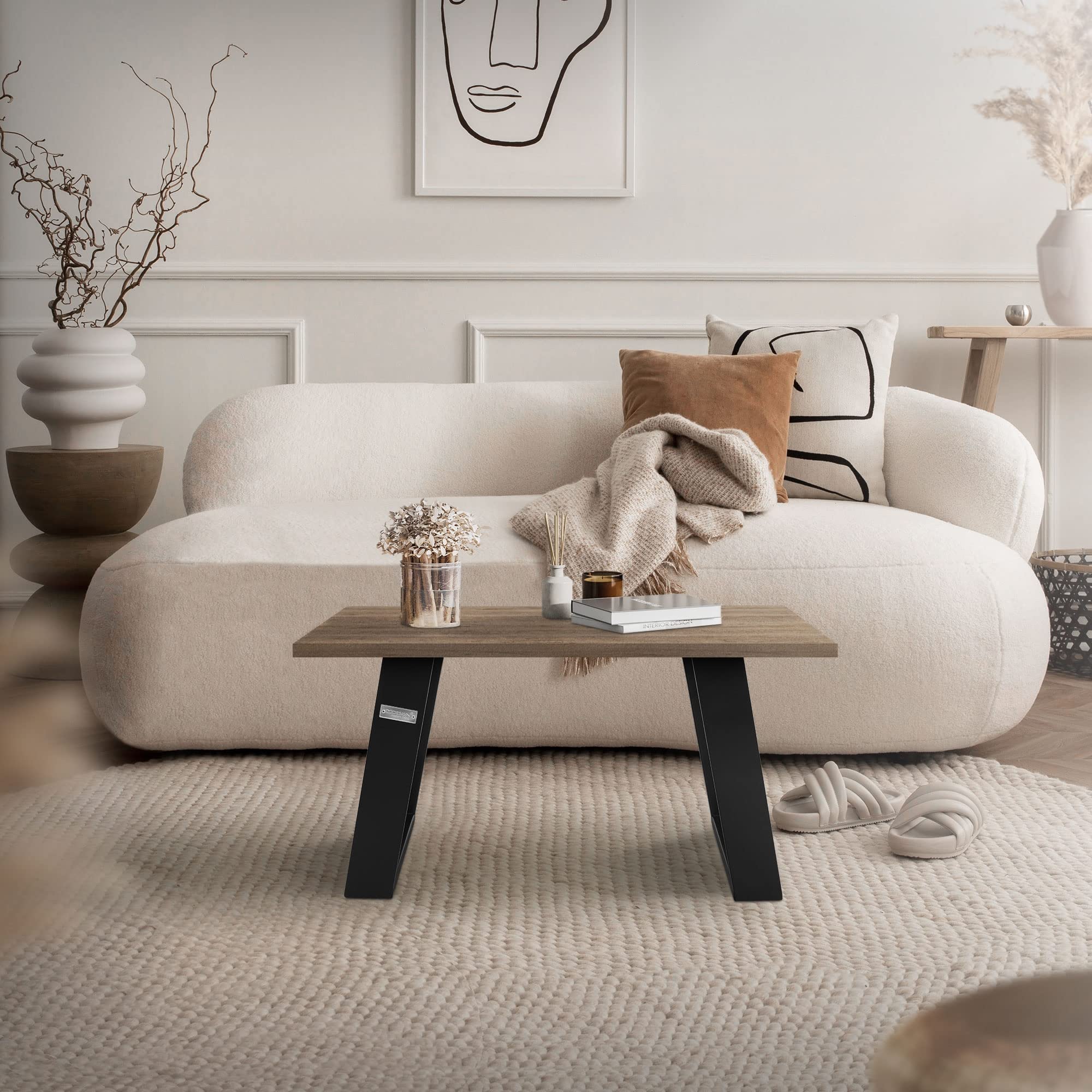 ML-Design Zestaw 2 prowadnic stolowych 80GRAD nachylenie, 40x43 cm, czarne, profil 8x2 cm, nogi stolowe skosne, metalowe prowadnice meblowe, stalowy stelaz stolu skosnego, podstawa stolu nogi meblowe