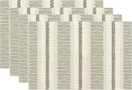 Miniatura 15 de Juego de 4 manteles individuales florales con estampado de bloques de 12 x 18 pulgadas, manteles individuales rectangulares modernos y bohemios con