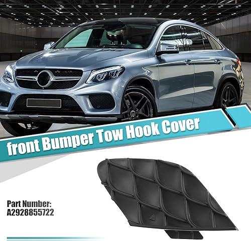 Miniatura 2 de uxcell Tapa de gancho de remolque de parachoques delantero para Mercedes-Benz GLE 400 2016-2019 No.A2928855722
