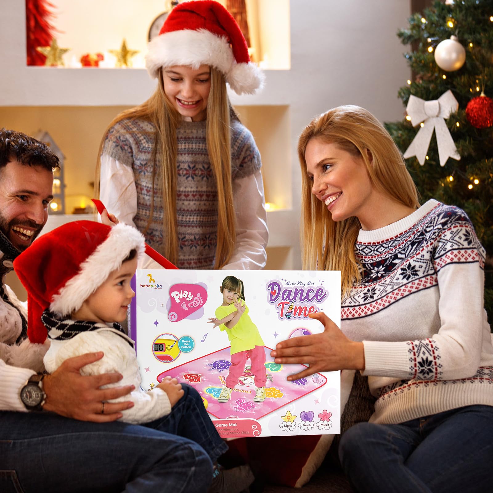 Bambini Tappetino da Ballo, GuKKK Tappeto da Ballo per 3 4 5 6 7 8 9 10+ Anni, Tappetino Musicale Elettronico, Giocattolo Tappeto Musicale da Ballo,Regali di Natale di Compleanno per Ragazze e Ragazzi
