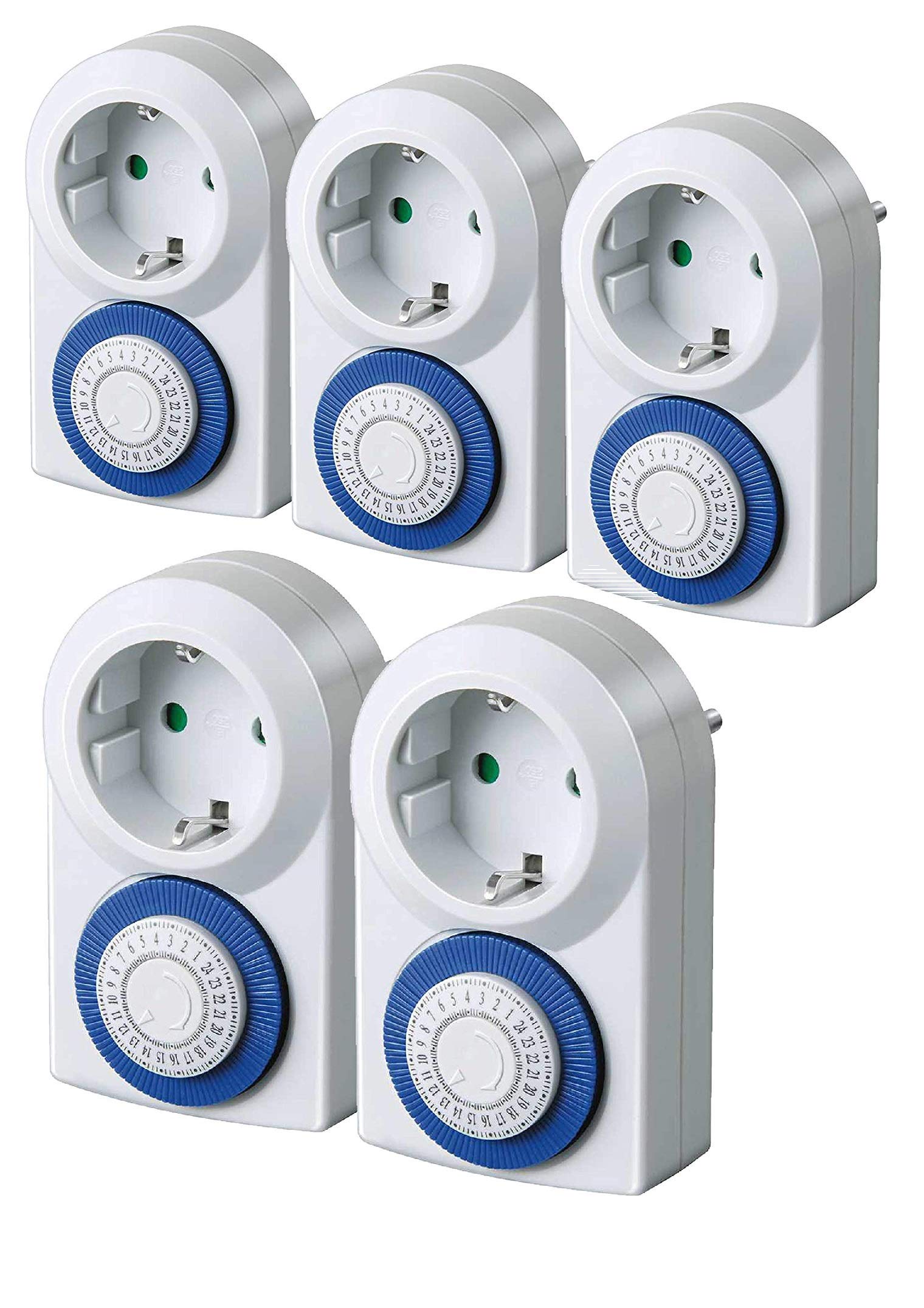 Brennenstuhl MMZ 20 Lot de 5 minuteries mécaniques (minuterie journalière, sécurité enfant)