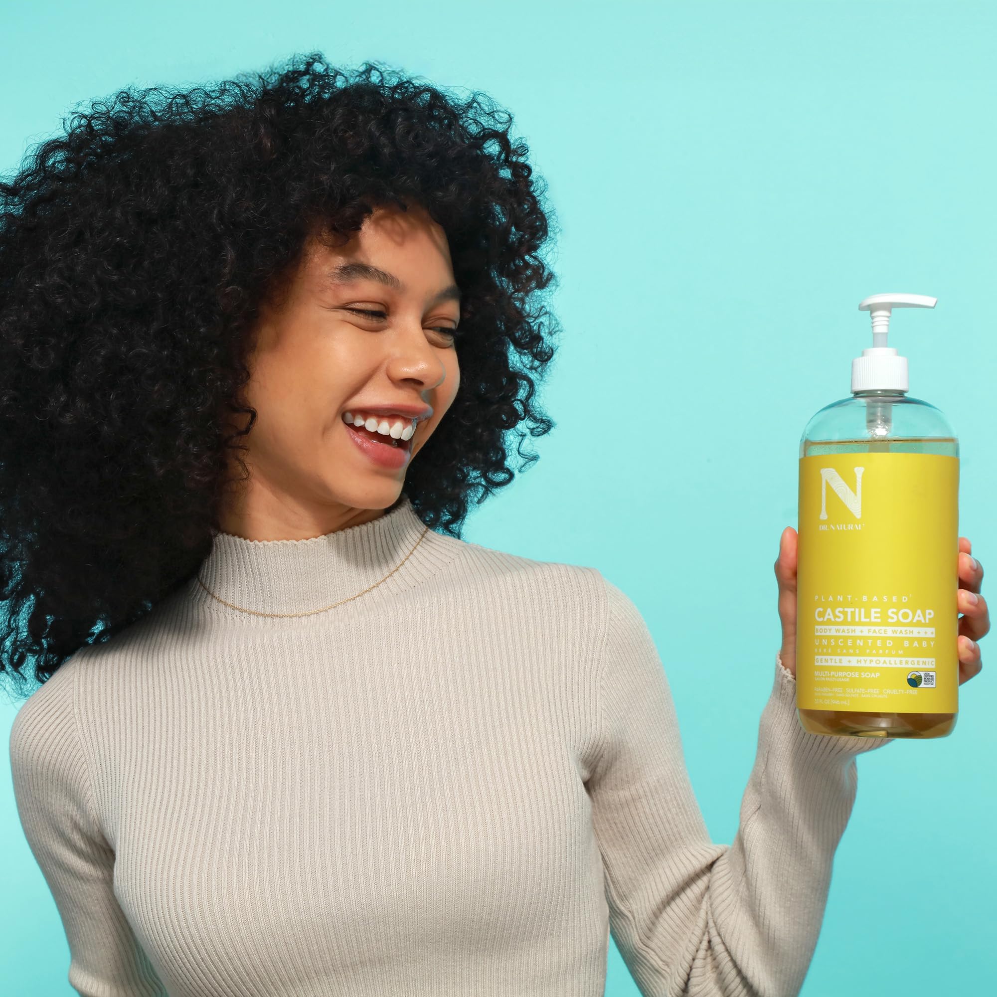 Dr. Natural Unscented Castile Liquid Soap, 2 pc