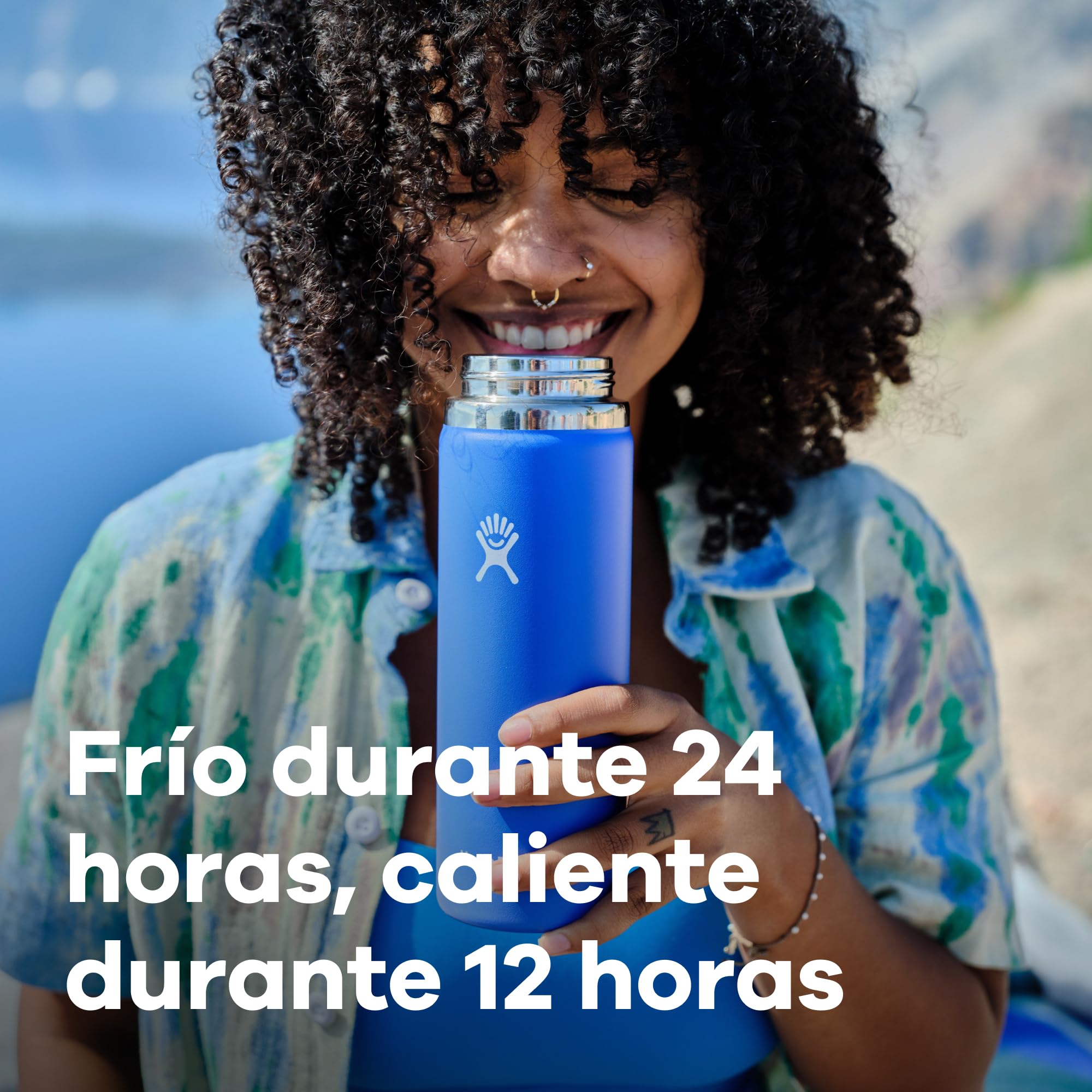 Hydro Flask - Wide Mouth - Botella de Agua 946 ml (32 oz) - Acero Inoxidable con Aislamiento al Vacío y Tapa a Prueba de Fugas y Revestimiento en Polvo - Wide Mouth - Stone