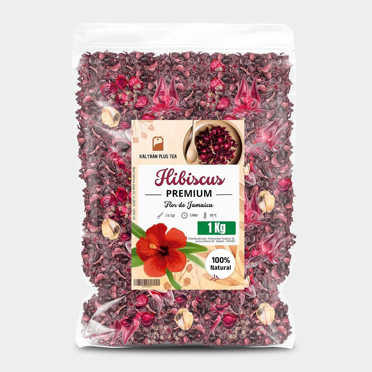 Flor de Jamaica 1KG Hibiscus Tea - Hibisco Infusiones Detox