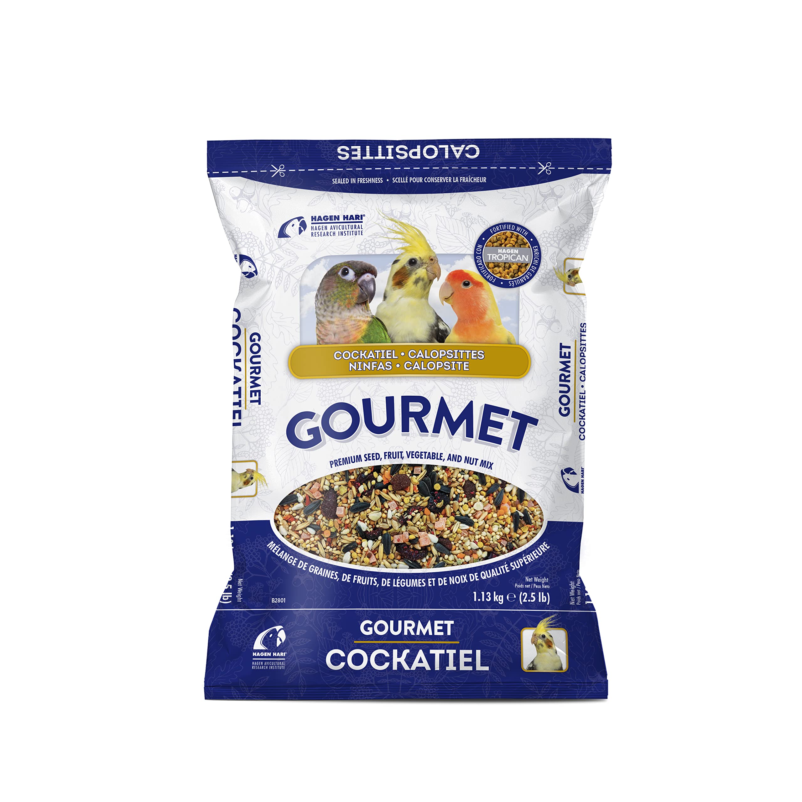 Hari Gourmet Seed Mix for Cockatiels, 1.3kg, Premium Gourmet Blend for Complete Cockatiel Nutrition