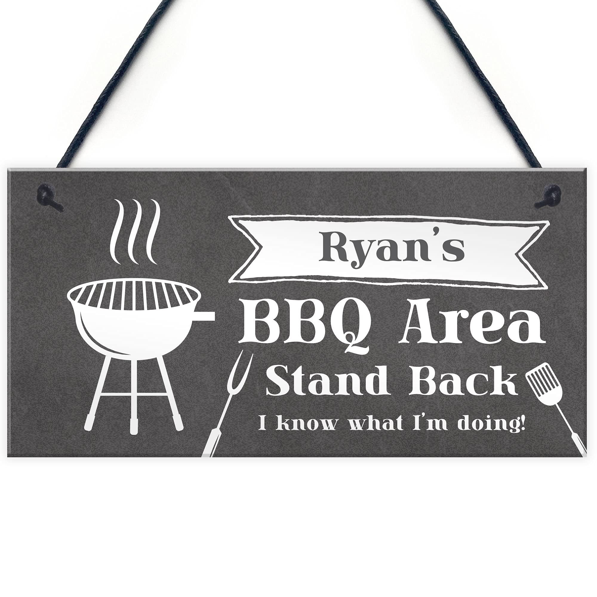 Red Ocean Personalised BBQ Area Sign Novelty Garden Decor Signs Barbecue Decor Gifts