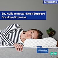 Vista 7 de Almohada de espuma viscoelástica de contorno original con bolsa – almohada cervical ergonómica para el cuello para dormir de lado y boca arriba