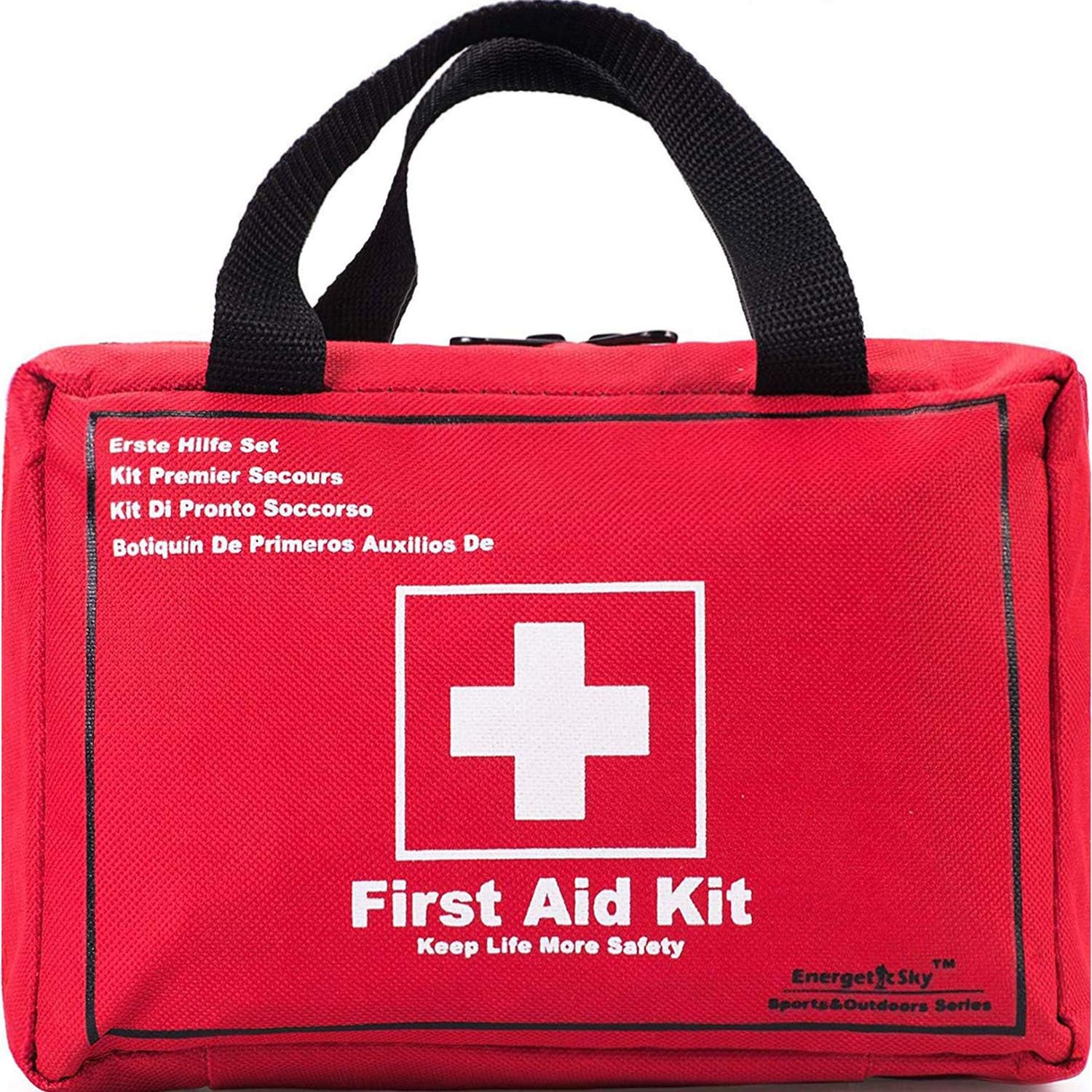Songwin First Aid Kit Survival Kit 130 Pcs,Complete & Compact Medical Emergency Kit Lightweight For Home,Outdoors,Car,Camping,Workplace,Hiking & Survival.