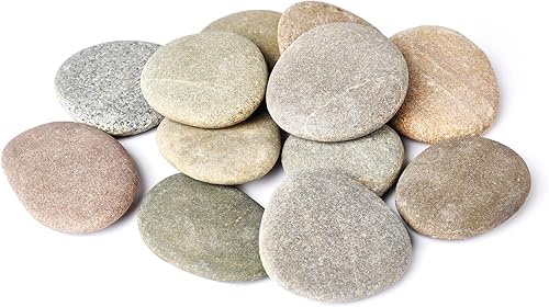 Miniatura 5 de ShoppeWatch River Rocks para pintar  Piedras de pintura lisas para manualidades  Superficie de firma plana  Guijarros decorativos de bondad  12