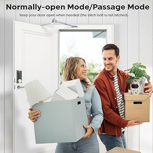 Miniatura 8 de Sophia Cerradura de puerta de entrada sin llave, cerraduras automáticas inteligentes para puerta delantera, llaveros y control remoto, cerrojo