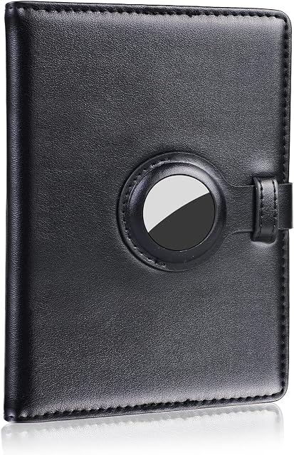 BYINGWD AirTag Wallet Passport Travel Package with Cover Holder Case and Luggage Accessory with Vaccine Card Protector for Men and Women