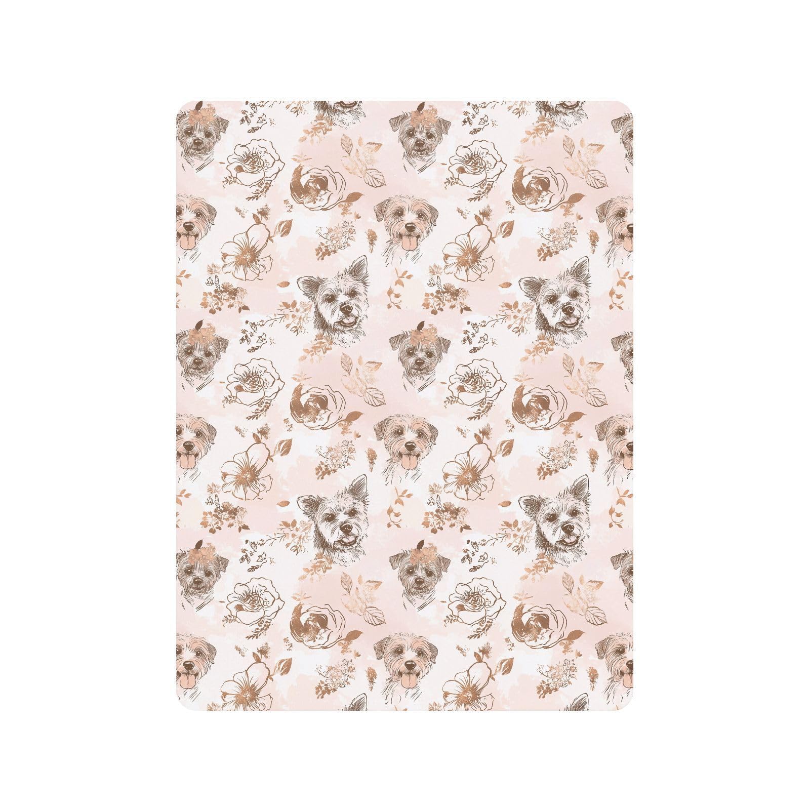 Sábanas de algodón para cuna de bebé, suave, diseño de dibujos animados, color oro rosa, para guardería, 1 paquete para cunas de 52 x 28 pulgadas