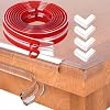 Edge Protector Strip,Corner Protector – Clear Soft Edge Bumper Strip with 4 L-Shaped Corner Guards – Baby Proofing Solution for Sharp Edges and Corners-2M