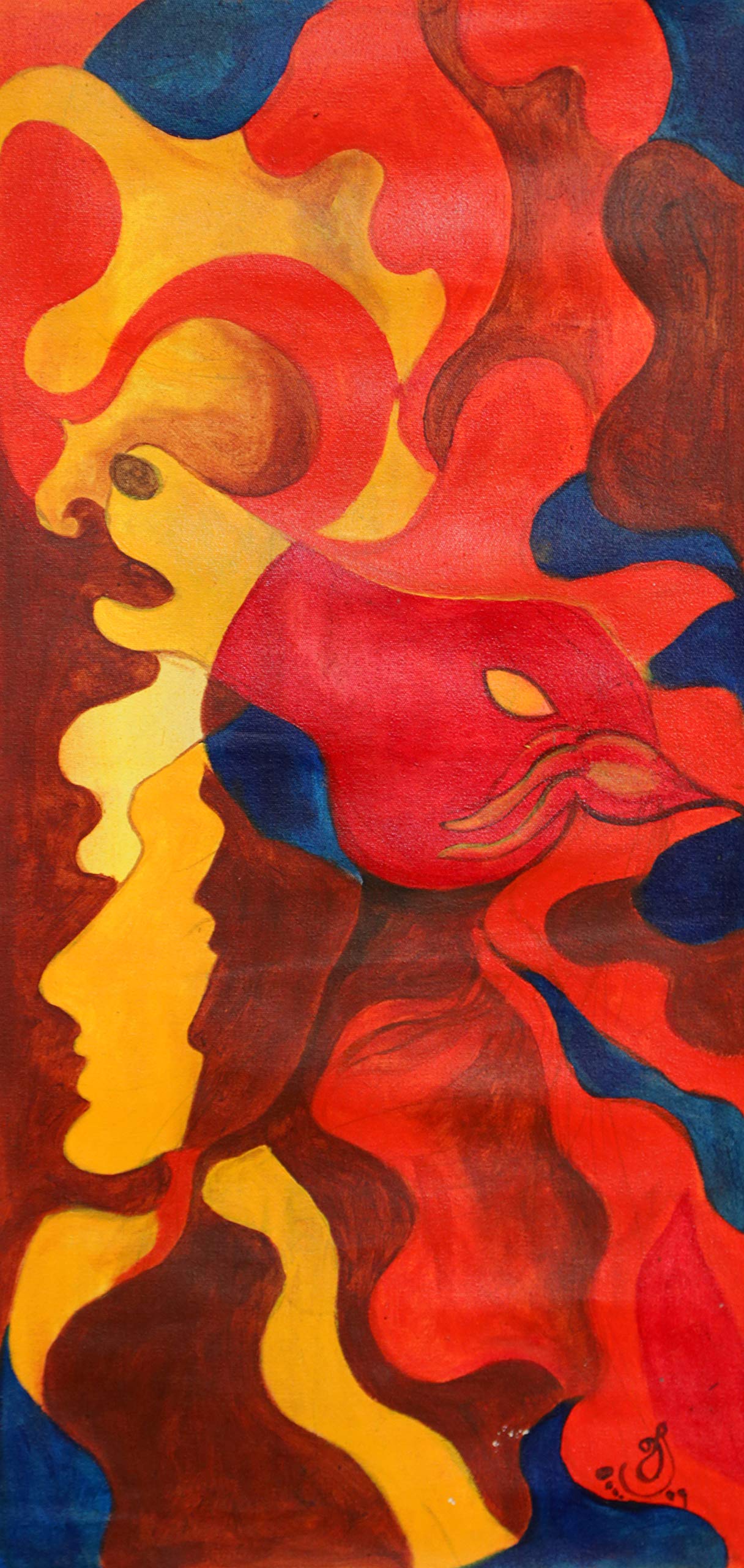 Abstract (Oil On Canvas Painting By Sripad Kulkarni)-picture-47