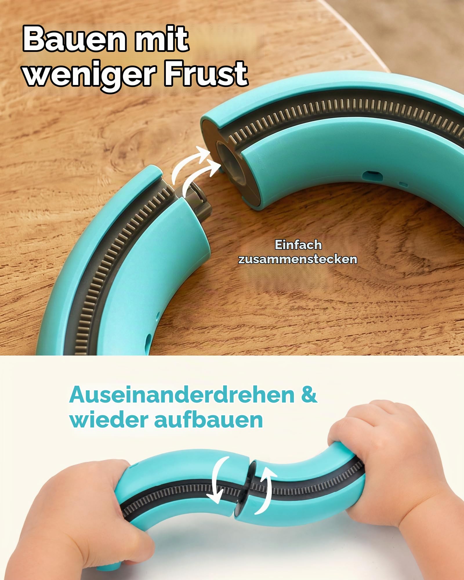 hahaland Eisenbahn Kinder Elektrisch, 59-TLG 2 Züge, Spielzeug ab 3 Jahre