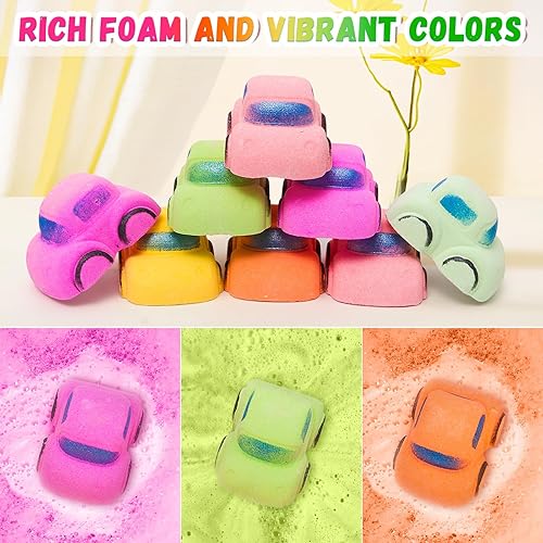 Miniatura 4 de Set de regalo de bomba de baño con juguetes dentro de bombas de baño orgánicas para niños, bolas gaseosas hechas a mano seguras para niños, regalo