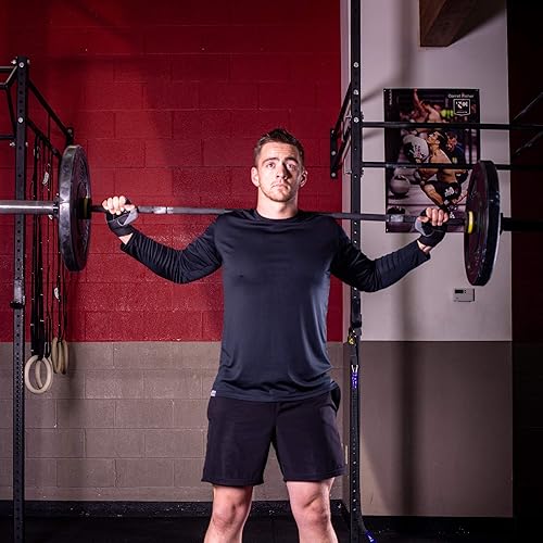 Miniatura 5 de MRX - Guantes de levantamiento de pesas, entrenamiento de gimnasio, fisicoculturismo, fitness, levantamiento de pesas, guantes de cuero genuino para