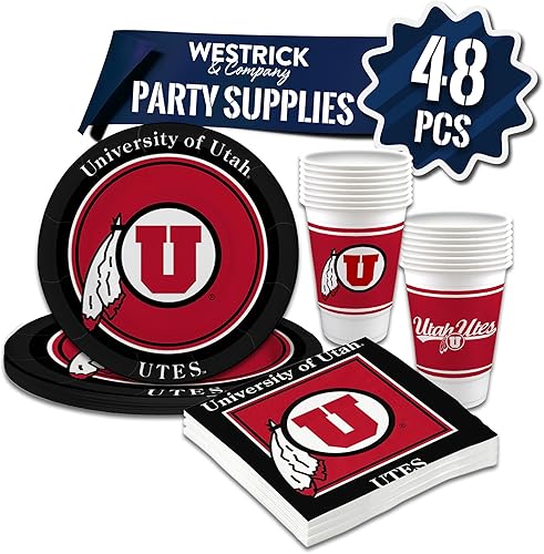 Miniatura 22 de Westrick Clemson Tigers Party Supplies - Juego de 48 piezas con licencia oficial: vasos de plástico para bebidas de 16 onzas, platos de papel de 9