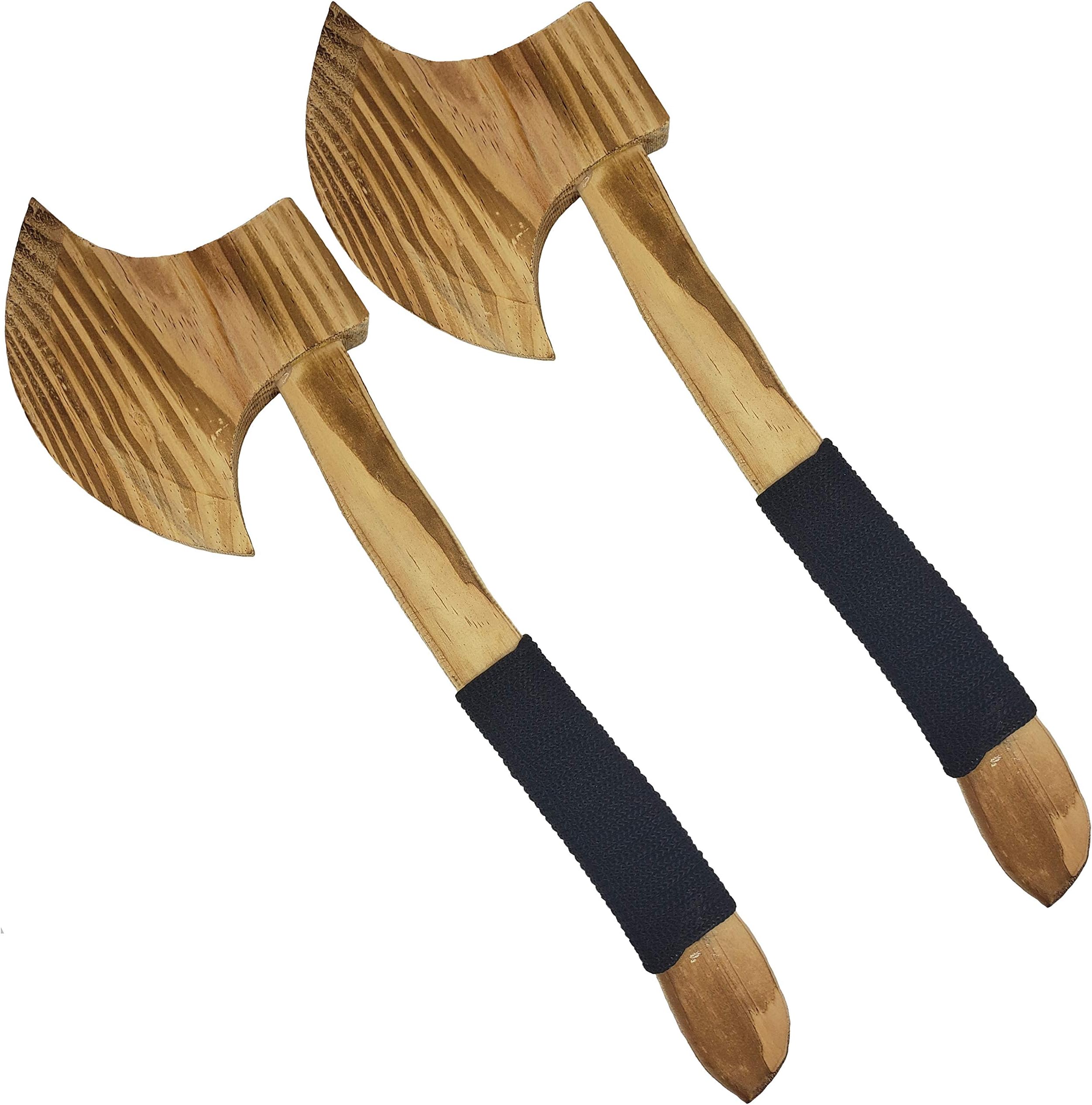 Adventure Awaits! - 2-Pack - Wooden Toy Axe Hatchet - Handmade - Lightweight Wood Toy Hatchet Set for Outdoor Play
