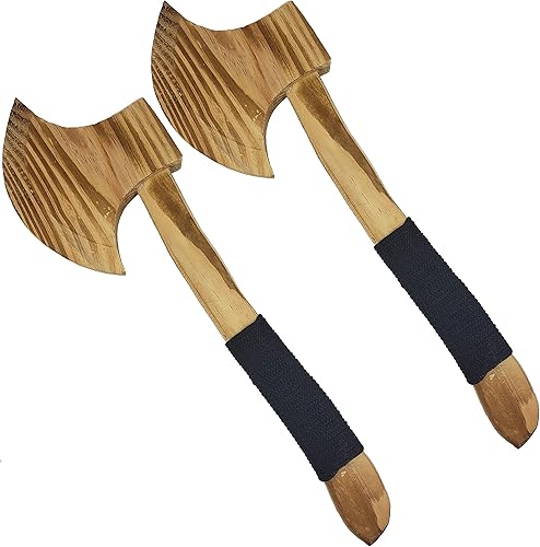 Adventure Awaits - Paquete de 2 hachas de juguete de madera - Hecho a mano - Juego de hacha de juguete de madera ligera para jugar al aire libre disponible en Yaxa Colombia