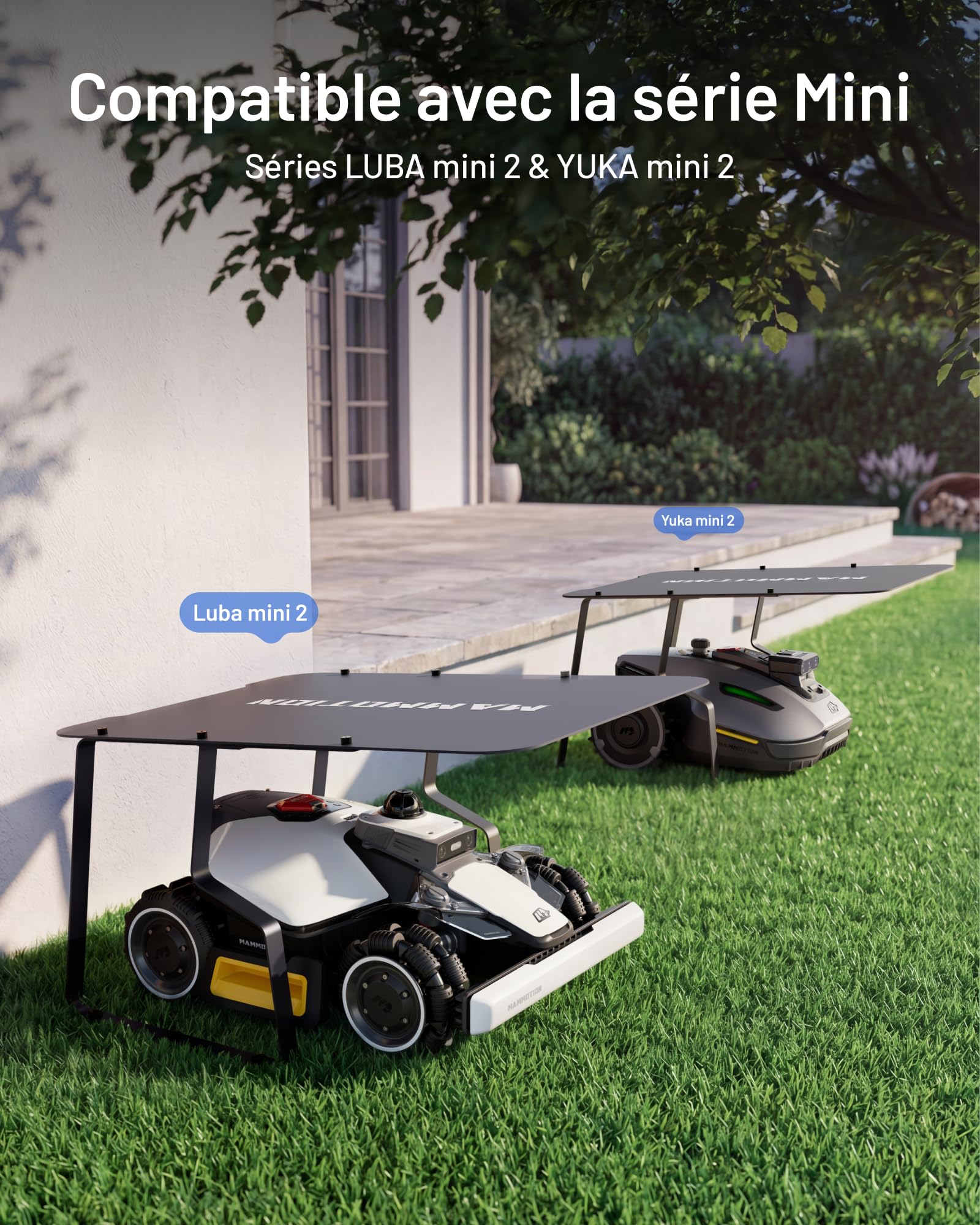 MAMMOTION Mini Garage pour Série LUBA Mini AWD, Série YUKA Mini Robot Tondeuse
