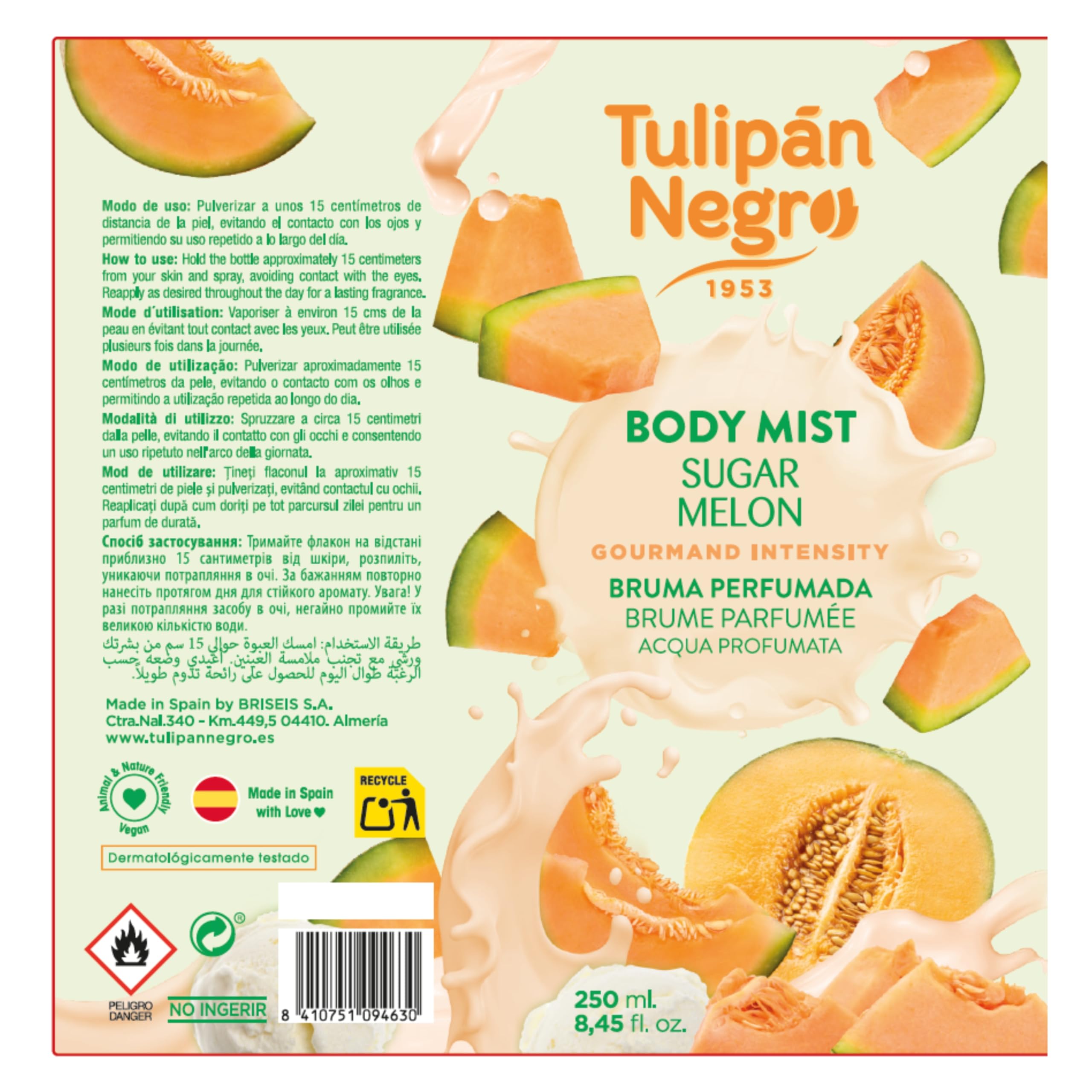 CZARNY TULIPAN, BODY MIST SUGAR MELON 250ML