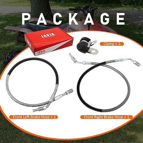 Miniatura 7 de JAVIK 1930752 1930753 Línea de manguera de freno delantero izquierdo derecho para Polaris Sportsman Xplorer Big Boss Magnum Trail Boss Trail Blazer