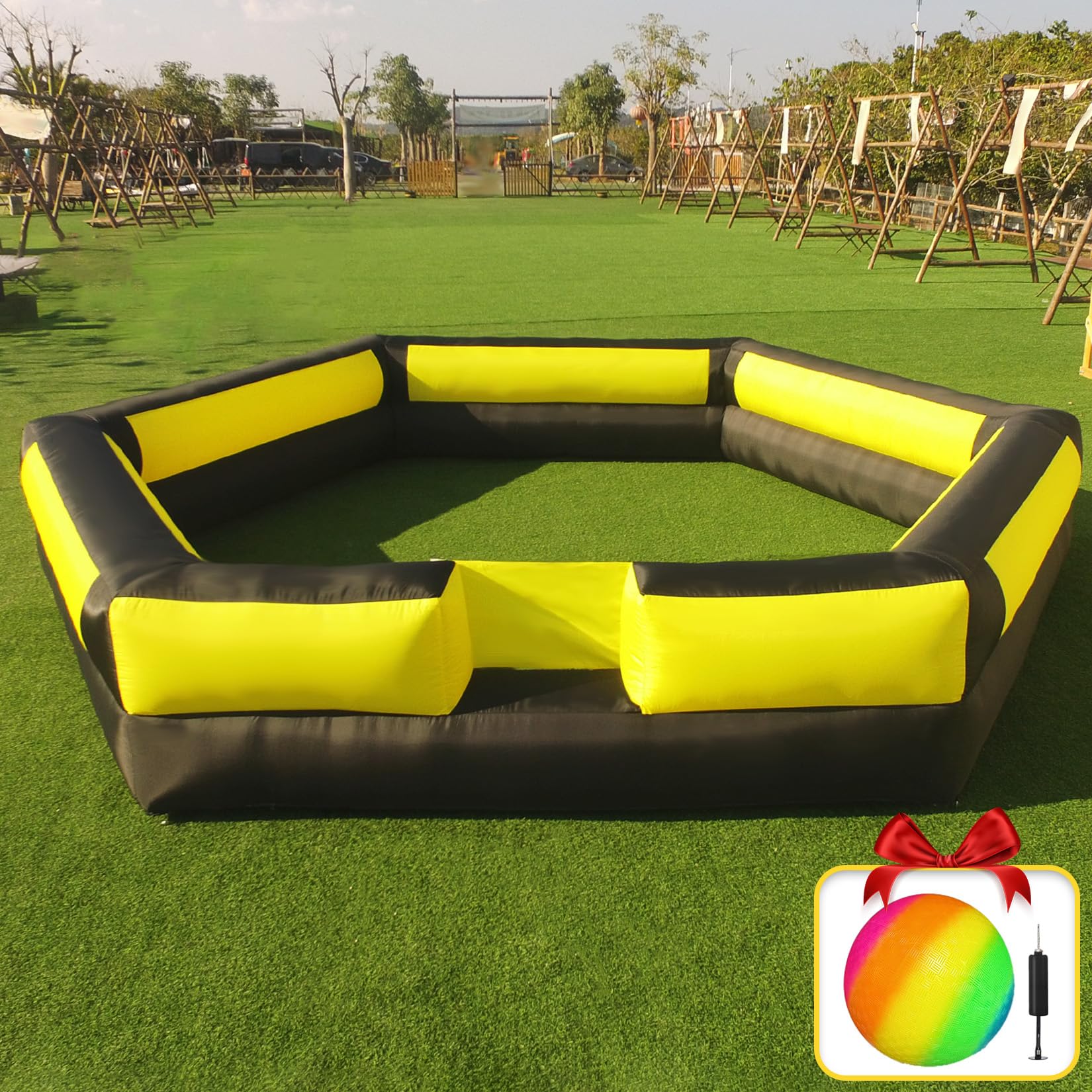 Campo Da Gaga Ball Portatile 4,6m - Set Gioco Con Borsa, 2 Palle E Picchetti - Per Giardino E Attività Estive Bambini - 2