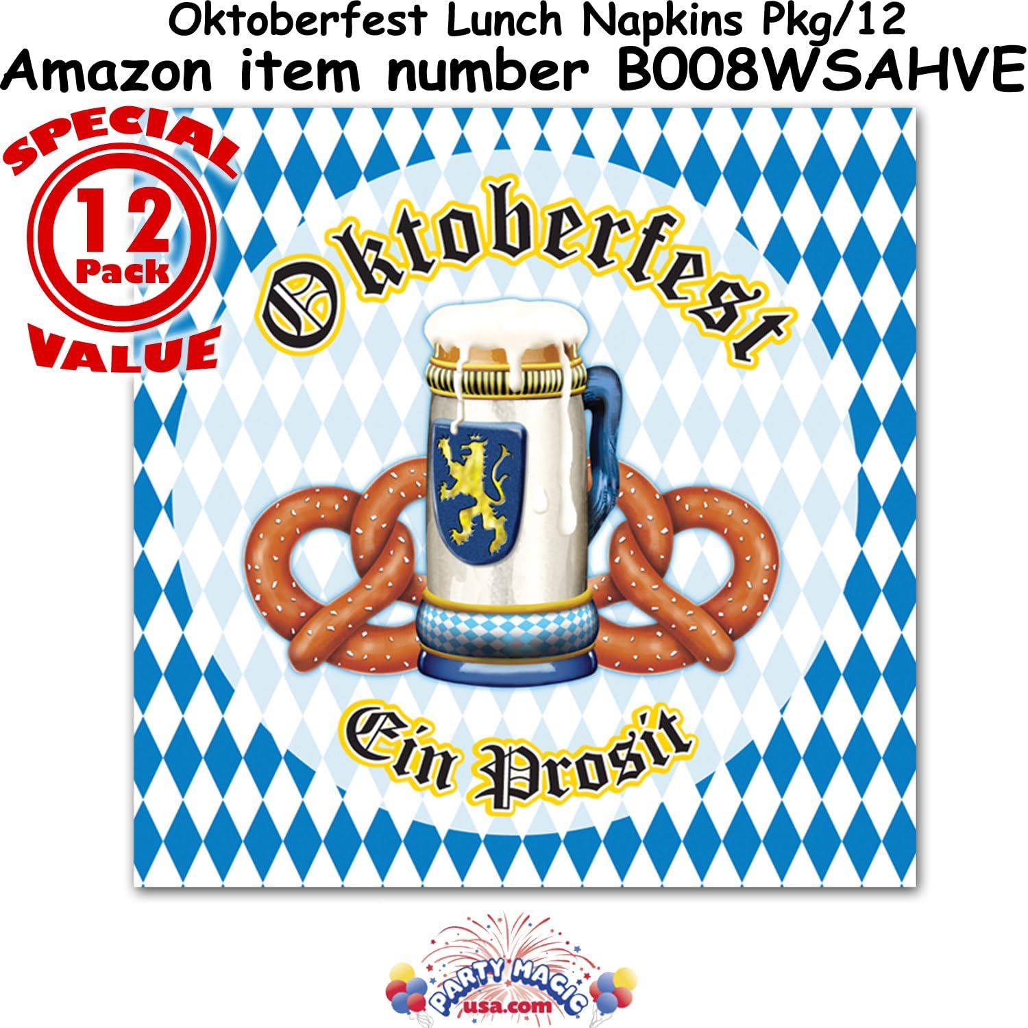 Oktoberfest Luncheon Napkins 16/Pkg, Pkg/6