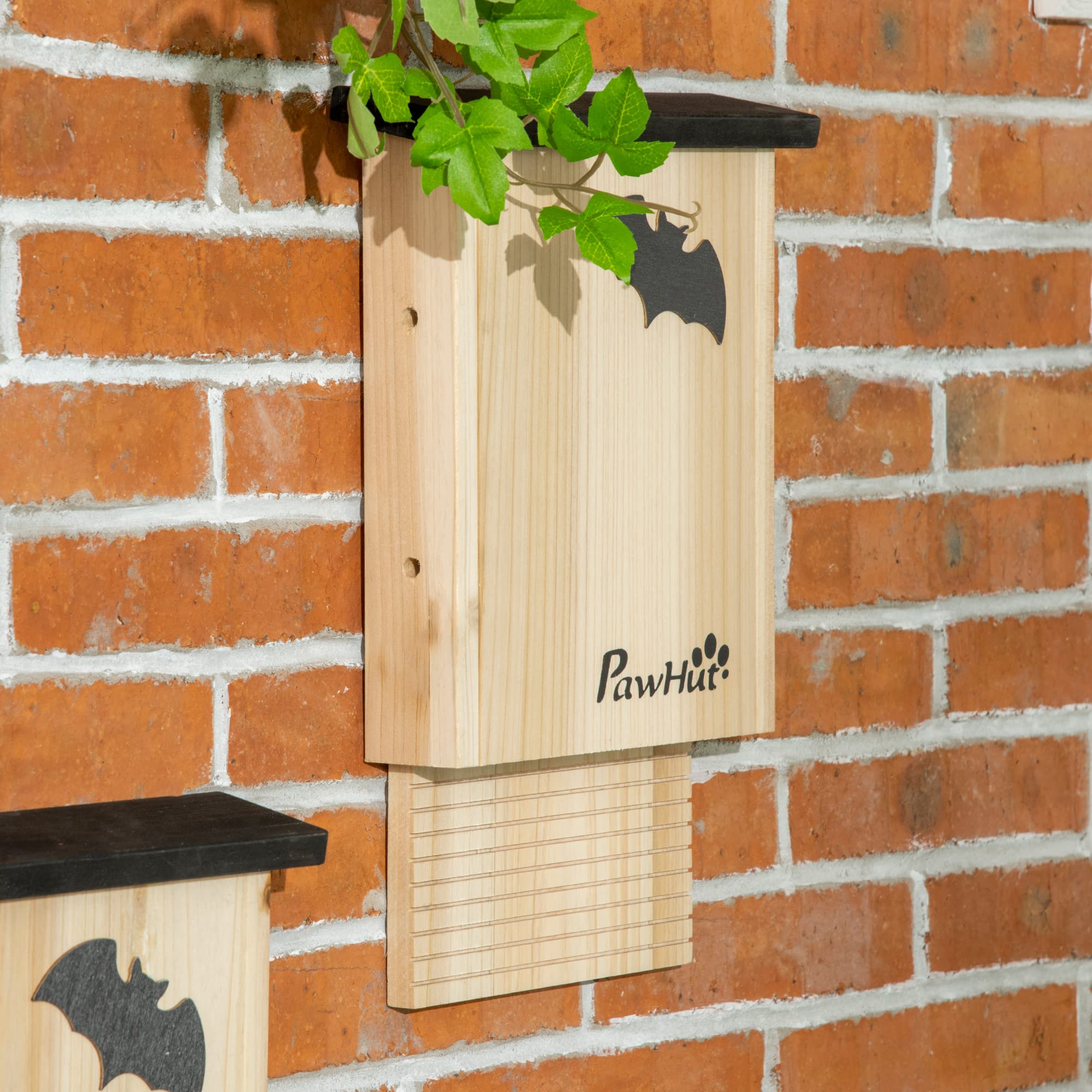 PawHut Fledermauskasten 3er Set Tannenholz Nistkasten 25 x 6 x 37,5 cm