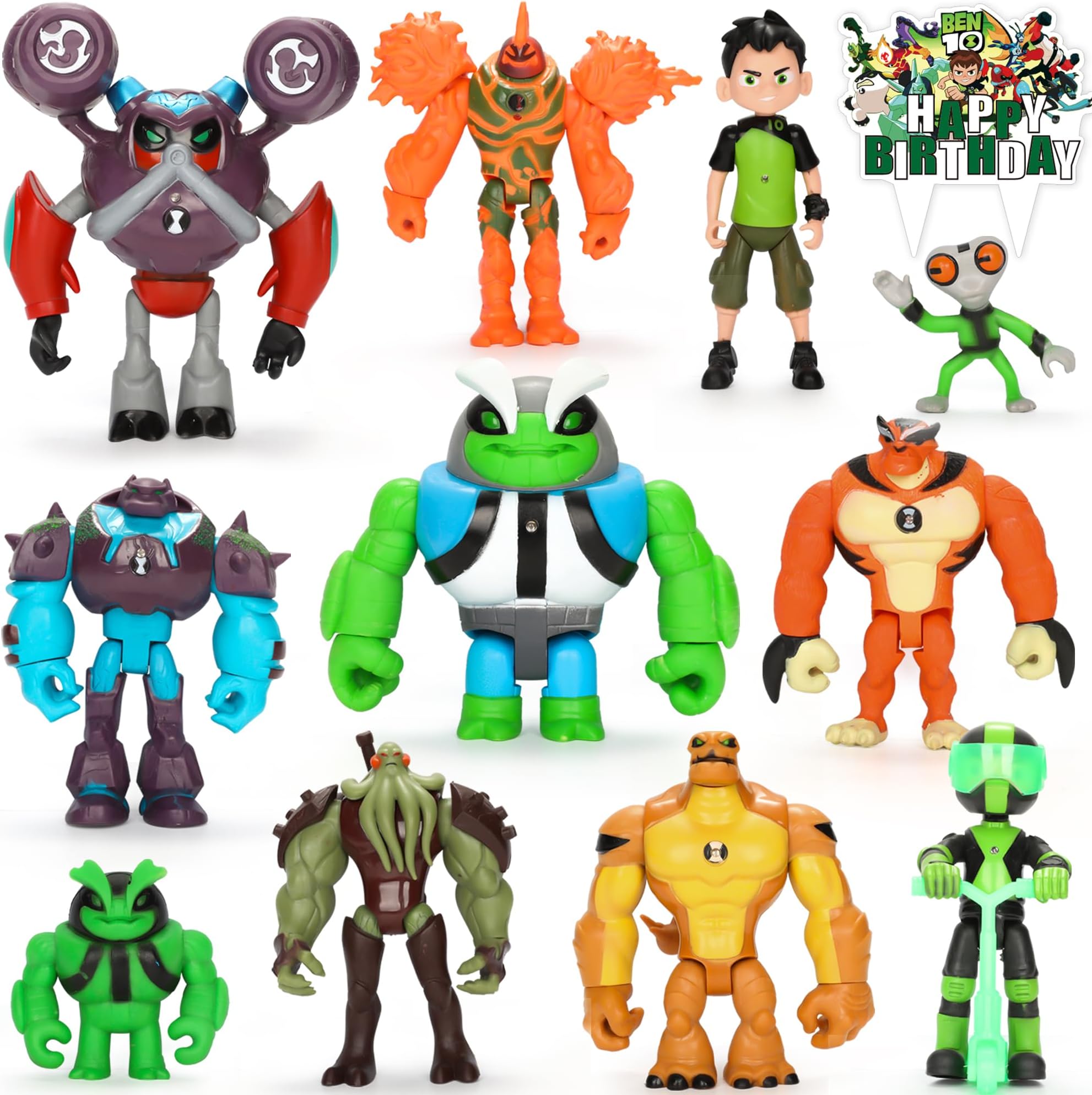 Ben Toys Action Figures Model - 11PCS Figurine Toys Anime Character Figurines with Cake Toppers, Science Themed Party Decor, Kids Birthday