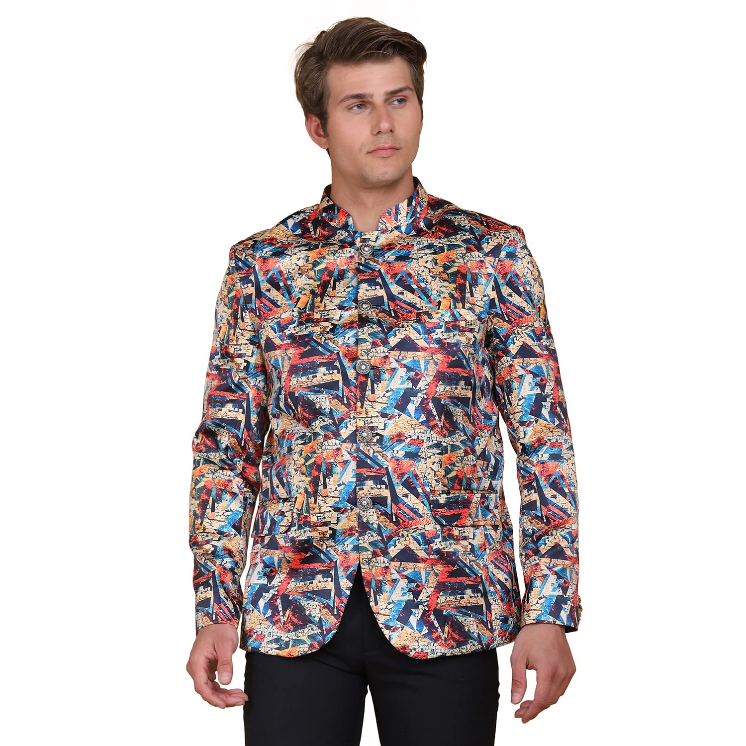 tahvo Men Slim FIT Printed Formal Blazer-picture-14