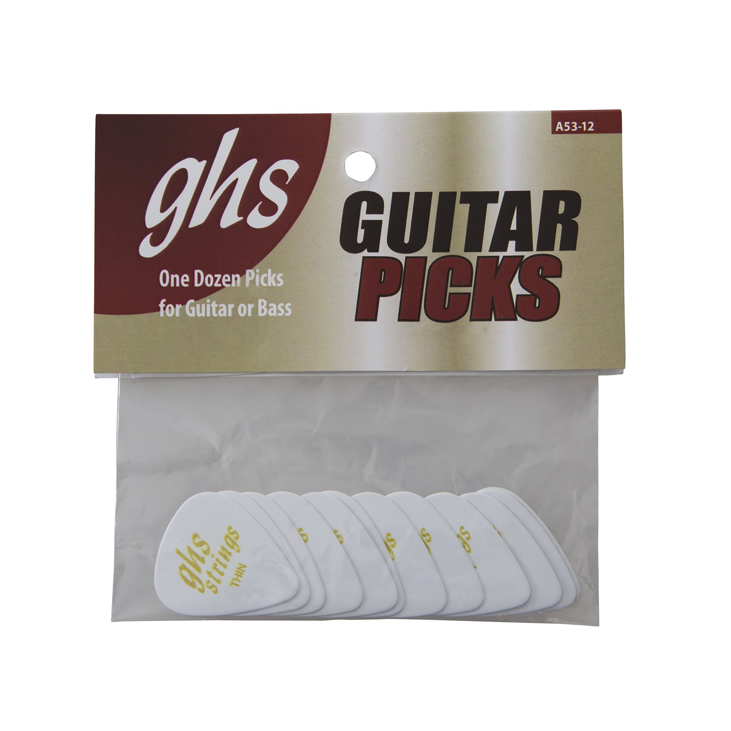 GHS Strings Kostki gitarowe A53-12 GHS 12 szt. - cienkie