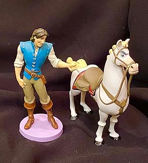 Flynn Rider And Maximus Horse Series 3" PVC Cake Topper Figure Figurine Tangled Rapunzel Collectible Set